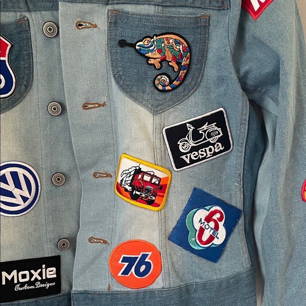 S Reba Denim Jacket with‎ Patches - Vintage Vibes - Picture 8 of 8